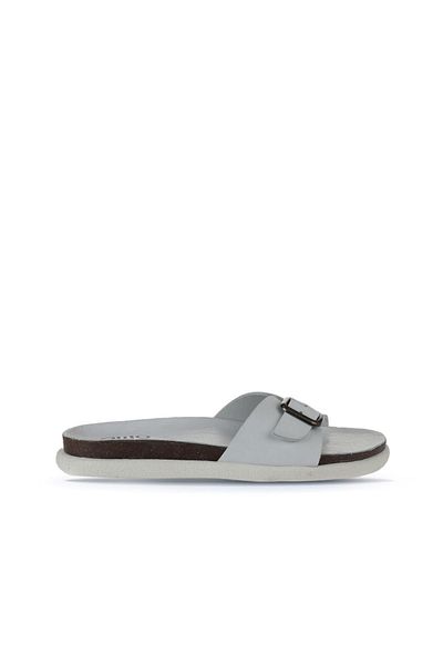 Bueno Shoes 01ws11003 Μοντέλο Λευκές γυναικείες φλατ παντόφλες Nubuck