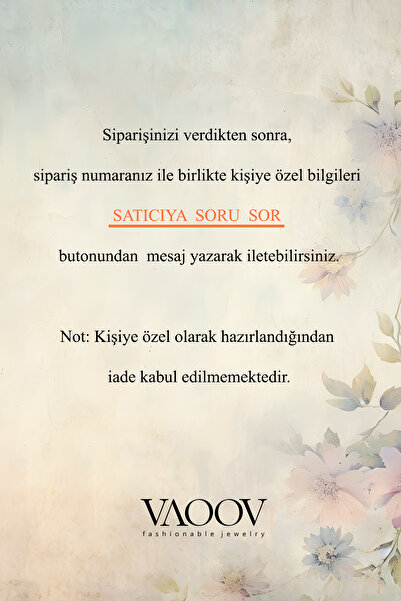 VAOOV 925 Ayar Gümüş İki Harfli Sallantılı Kolye