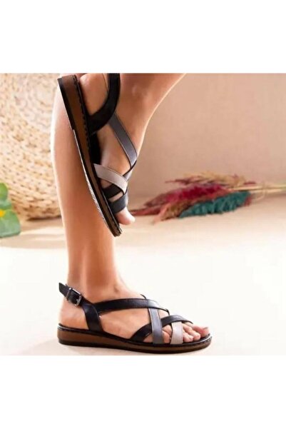 Venüs 20981202 Жіночі щоденні сандалі з натуральної шкіри з перехресними ремі...