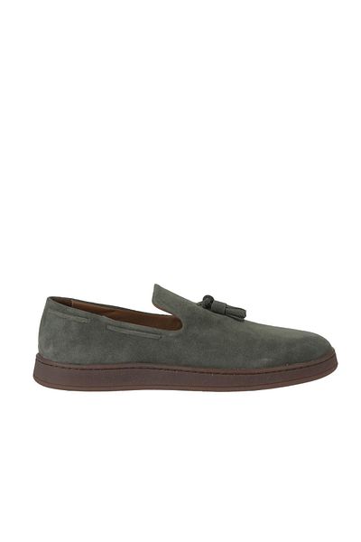 Bueno Shoes حذاء لوفر رجالي - كاكي فاتح من جلد الغزال، موديل 10m50029