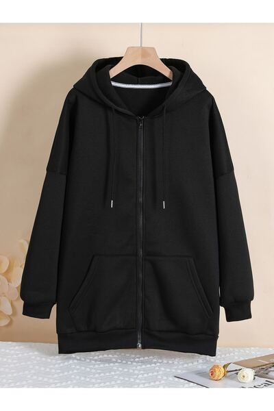 Lider Leather Hanorac unisex, mărime medie, croială confortabilă, cu fermoar.