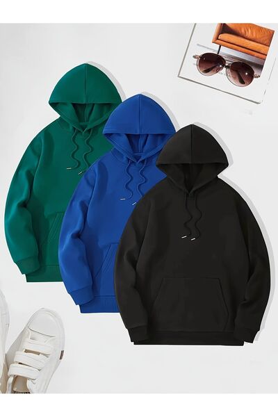 Lider Leather Bărbați Femei Unisex Oversize Confortabil și lejer Hanorac de i...