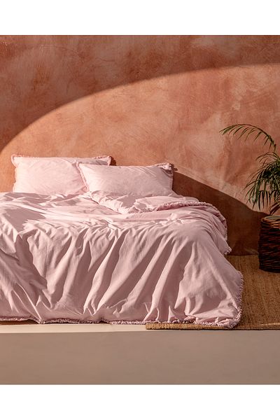 Madame Coco Sona King Size Tufted Duvet Cover Set - Powder