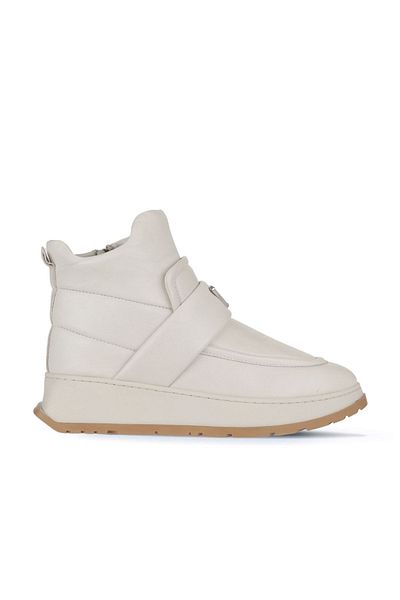 Bueno Shoes Γυναικείες μπότες μπεζ με τακούνι - 01wa7403-502