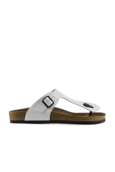 Bueno Shoes شبشب رجالي من جلد نابا باللون الأبيض - 05mt101