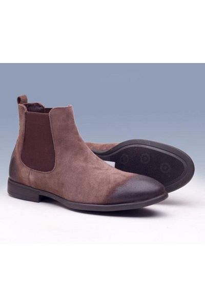 Smash 5139 Men's Genuine Suede Leather Daily Chelsea Boots