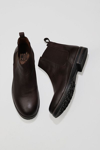 Bueno Shoes Ανδρικές ρωμαϊκές δερμάτινες μπότες καφέ - 01mv8500