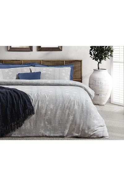 Madame Coco Bayeux Double Jacquard Bedding Set - Gray