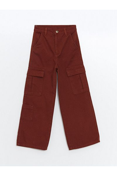 LC Waikiki Girl's Wide Leg Cargo Pants