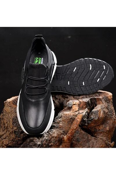 MARCOMEN 15130 Men's - Genuine Leather High-Sole Sport-Casual Daily Shoes