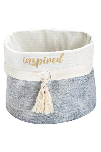 Epilons Round Foldable Multi-Purpose Storage Organizer Box Felt Basket (maxi) - 03396