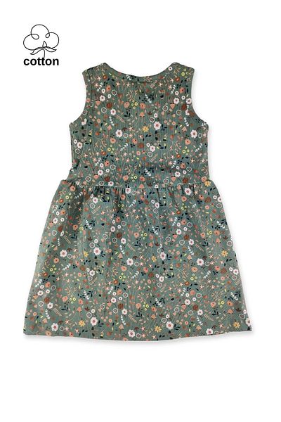 difa kids Rochie de fată de vară elegantă și confortabilă cu fundă cu model floral