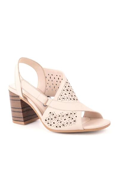 Venüs 2108512حذاء نسائي بكعب صيفي من الجلد الطبيعي