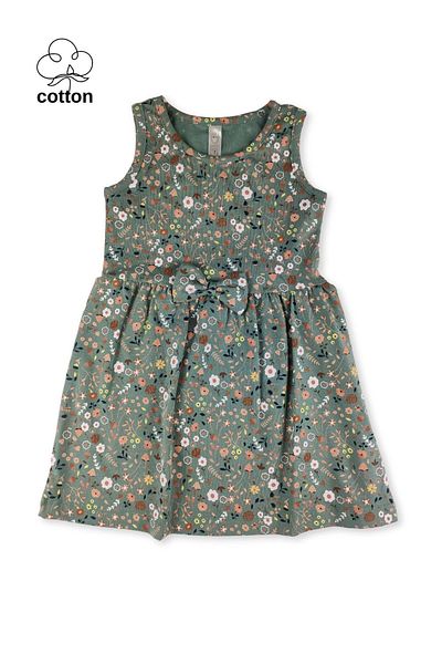 difa kids Rochie de fată de vară elegantă și confortabilă cu fundă cu model floral