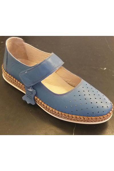 Bulldozer 231742 Balerini confort pentru femei din piele naturală cu velcro