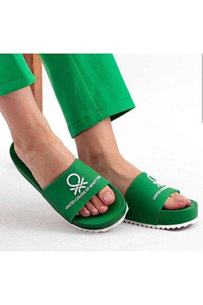 United Colors of Benetton Bn-1211 Papuci de plajă și casual din PVC cu talpă înaltă pentru femei