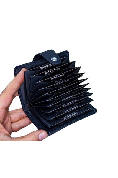 Garbalia Adanus Genuine Leather Classic Card Holder-Black