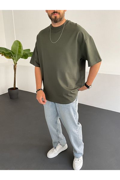 BYBASICMAN Khaki Two Thread Basic T-Shirt By-1208/363