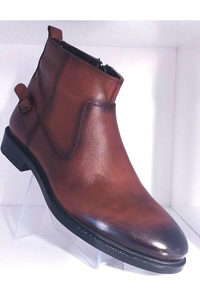 BAGSSHOES Htc2023-003 Ανδρικές κλασικές μπότες με πόρπη από γνήσιο δέρμα