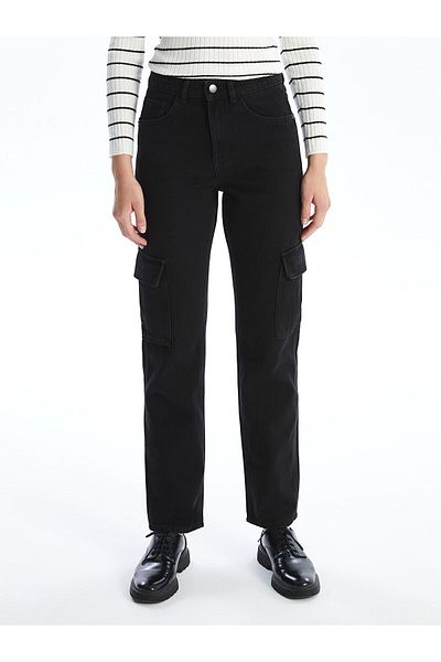 LC Waikiki Pantaloni cargo pentru femei Straight Fit
