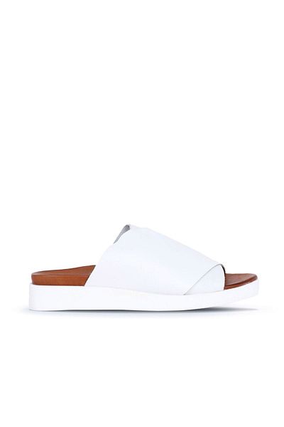 Bueno Shoes 01wq9100 Model Papuci plati dama din piele alba