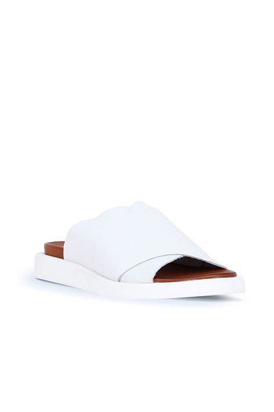Bueno Shoes 01wq9100 Model Papuci plati dama din piele alba