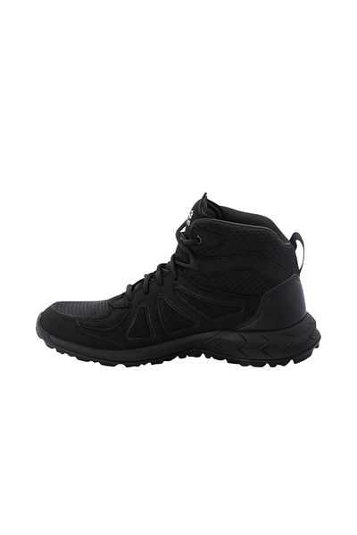 Jack Wolfskin Cizme negre pentru femei Woodland 2 Texapore Mid Ghete pentru femei 4051331-6069
