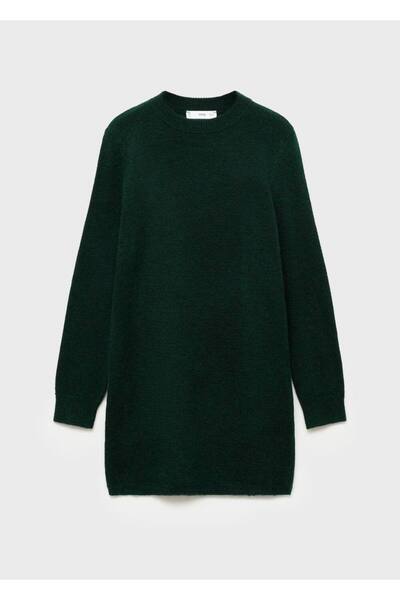 MANGO Woman Örgü shift elbise