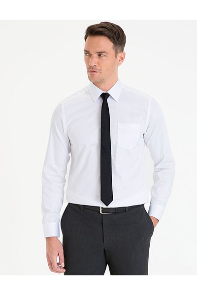 Pierre Cardin Λευκό μακρυμάνικο πουκάμισο Basic Fit 50223099-VR013