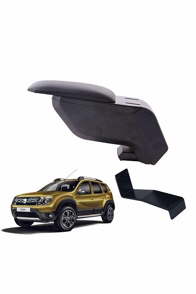 3 Tıkla Dacia Duster 2015 Black Armrest with Steel Legs Without Piercing