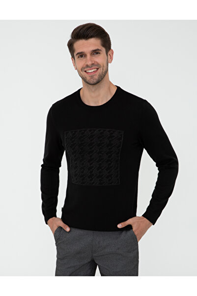 Pierre Cardin Black Crew Neck Sweater Sweater 50241396-Vr046