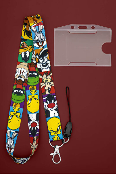 Apptakı Desenli Boyun İpi Boyun Askı İpi Boyun Askısı ve Kartlık LYN - ASS0084