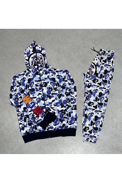 Tam12den Home Σετ φόρμας Unisex Pubg Bape x Shark - Γκρι