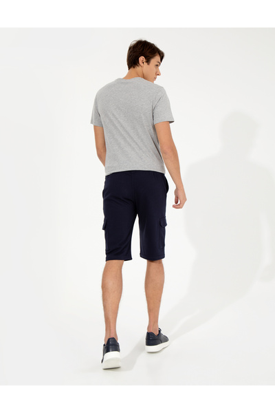 Pierre Cardin Navy Blue Standard Fit Knitted Shorts 50251040-Vr106