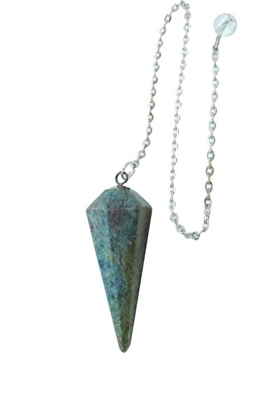 Pozitif Doğal Taş Ruby In Fuchsite, Yakutlu Fuksit Pandül Sarkaç 215-6