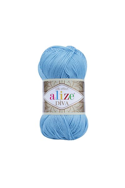 Alize Ață mercerizată Diva - 346 Sky Blue - 100 Gr. 350 Mt.