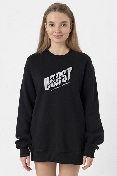 Tshirthane Mr Beast Make The World Black Women's 2ip Sweatshirt