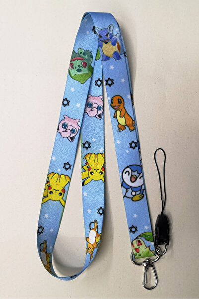 Apptakı Desenli Yaka Kartı Aksesuar Boyun İpi Boyun Aski İpi Telefon Askısı -...