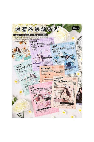 İthal U3-10 Large Size Girl Pet Stickers - Color : Blue