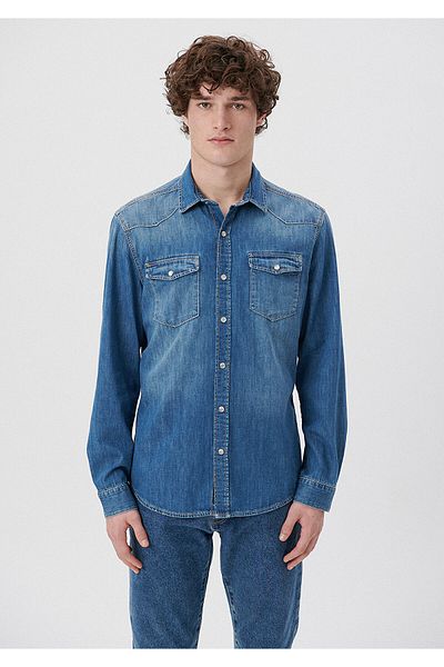 Mavi Neformální džínová košile Rio Indigo Vintage - Vypasovaný střih0295730932