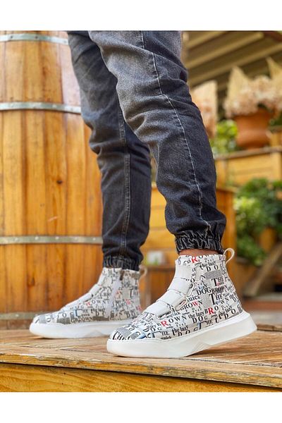 Halloween Ba0142 Banded Men's High Sole Number Sports Boots