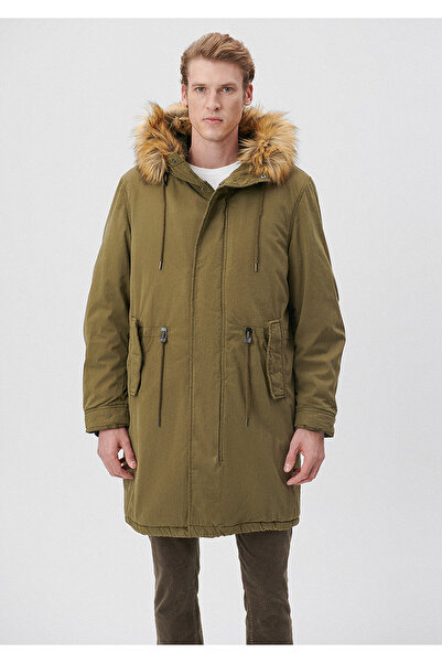 Mavi Πράσινο Μακρύ Πάρκα με Γούνινο Γιακά Oversize / Wide Cut 0110108-29754