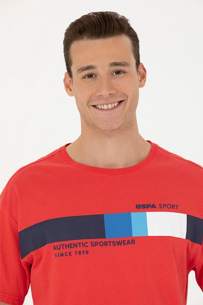 U.S. Polo Assn. Men's Red Comfort Crew Neck T-Shirt 50263283 -Vr030