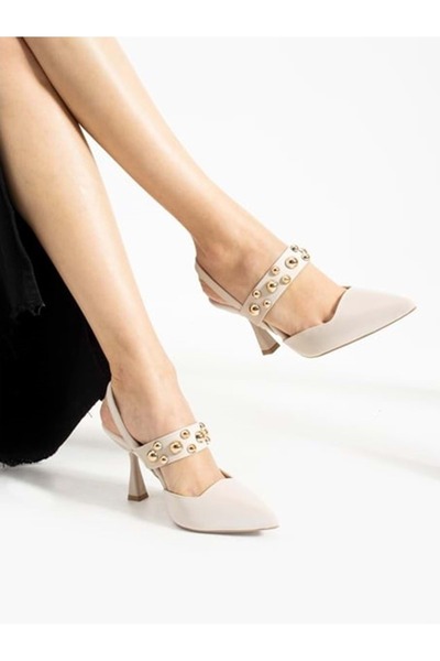 KOCAMANLAR Pantofi stiletto damă Feles cu capse, cu toc deschis, TEN