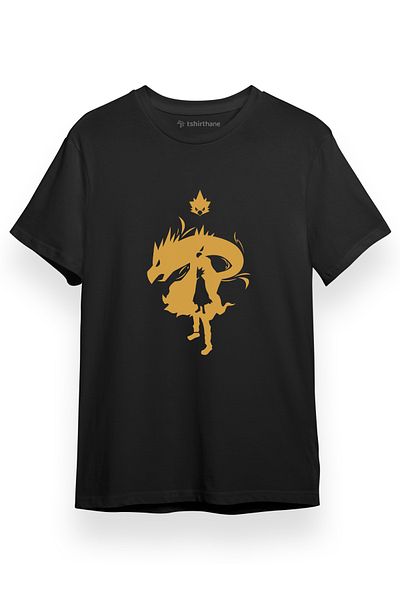 Tshirthane Ανδρικό μπλουζάκι My Hero Academi Tokoyami Fumikage μαύρο κοντομάνικο