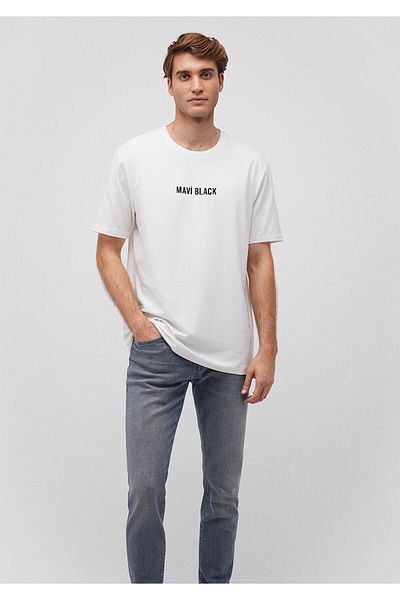 Mavi Λευκό T-shirt - Μαύρο εμπριμέ, κανονική εφαρμογή 0610785 -70057