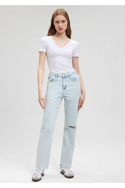 Mavi Lux Touch White Modal T-Shirt - Fitted Cut1600964-620
