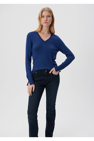 Mavi Lacivert Kazak Slim Fit / Dar Kesim 171346-70491