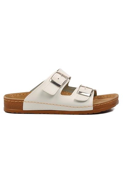 Kids Club Shoes Aryan 20-972 Γυναικείες Ορθοπεδικές Γυναικείες Παντόφλες ΛΕΥΚΕΣ