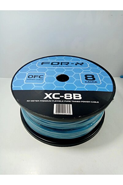 For-X Bakır Amfi Güç Kablosu 8GA – %100 Bakır – For-x OFC 8GA Anfi Power Kabl...